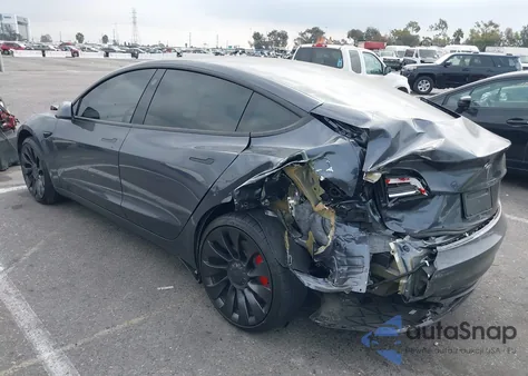 2023 Tesla Model 3 Performance Dual Motor All-Wheel Drive from USA, damaged, VIN 5YJ3E1EC2PF712755